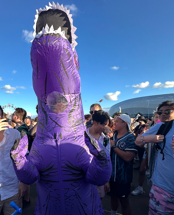 Obie's Purple Dino Suit